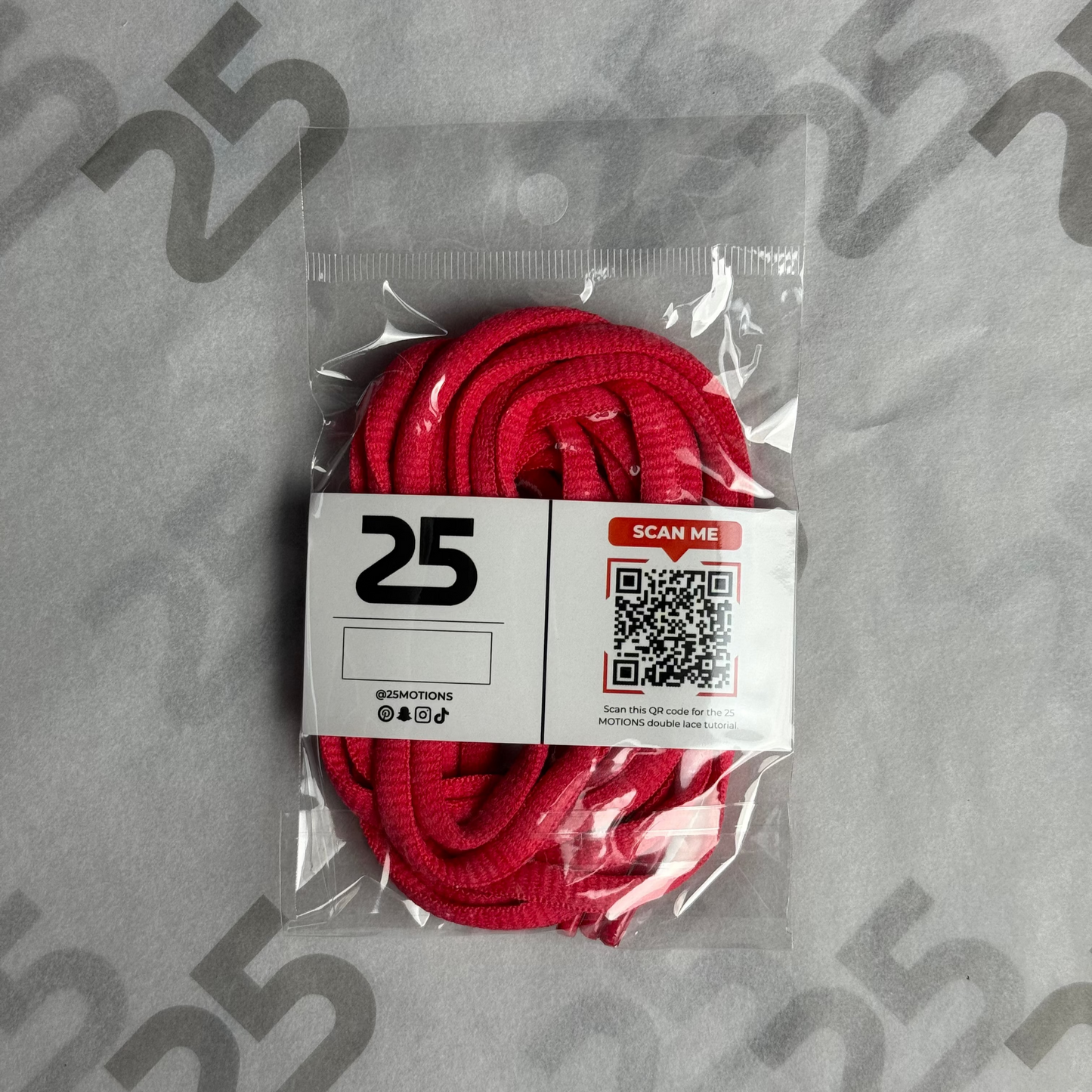 25Motions Oval Laces - Red