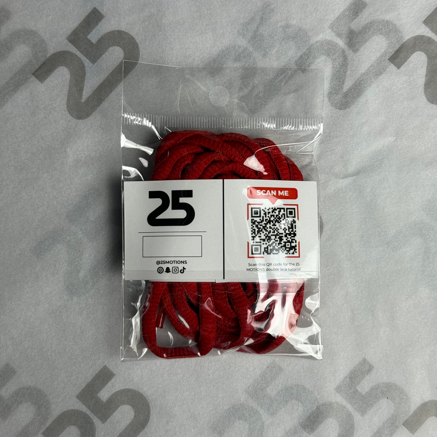 25Motions Oval Laces - Wine Red