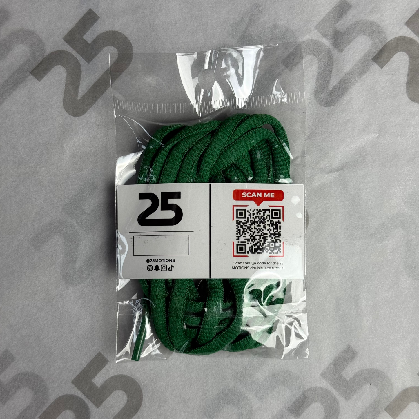 25Motions Oval Laces - Dark Green