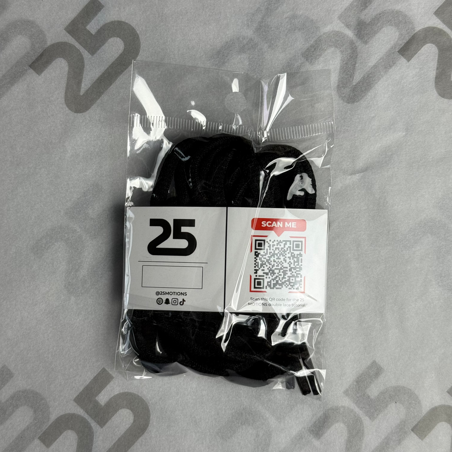 25Motions Oval Laces - Black