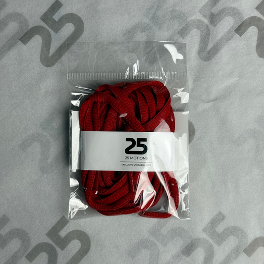 25Motions Oval Laces - Wine Red