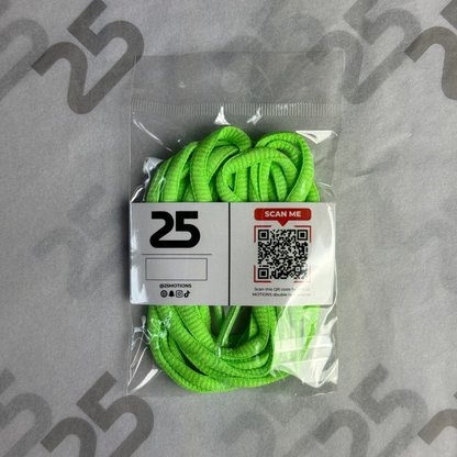 25Motions Oval Laces - Lime Green