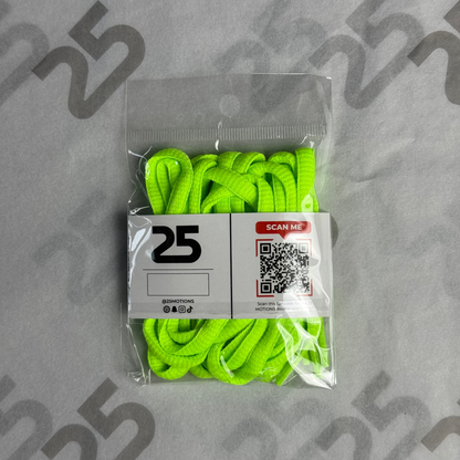25Motions Oval Laces - Lime Yellow