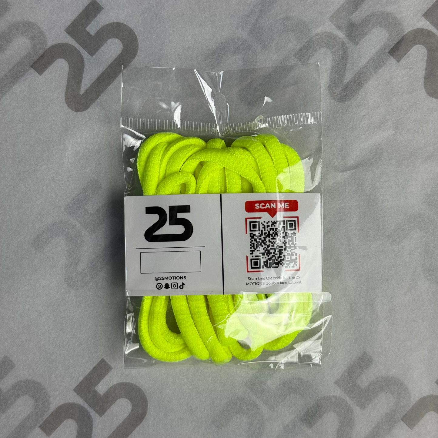 25Motions Oval Laces - Light Yellow