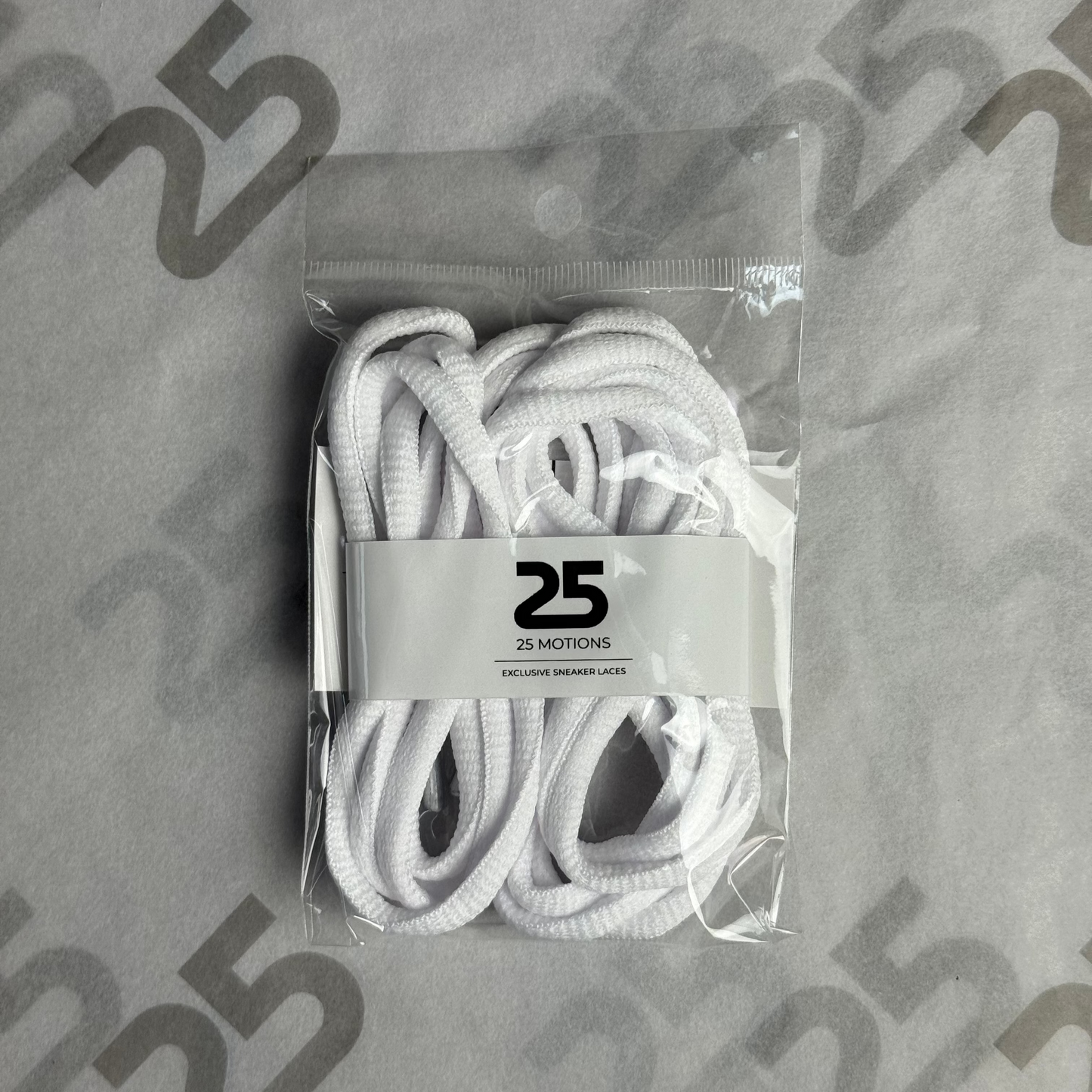 25Motions Oval Laces - White