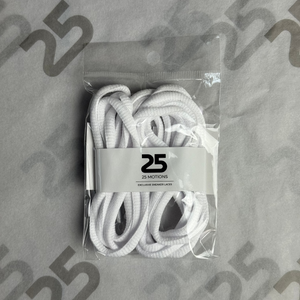25Motions Oval Laces - White