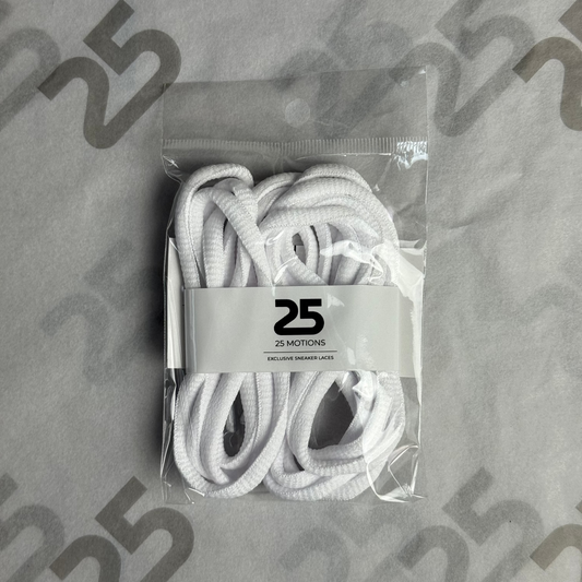 25Motions Oval Laces - White