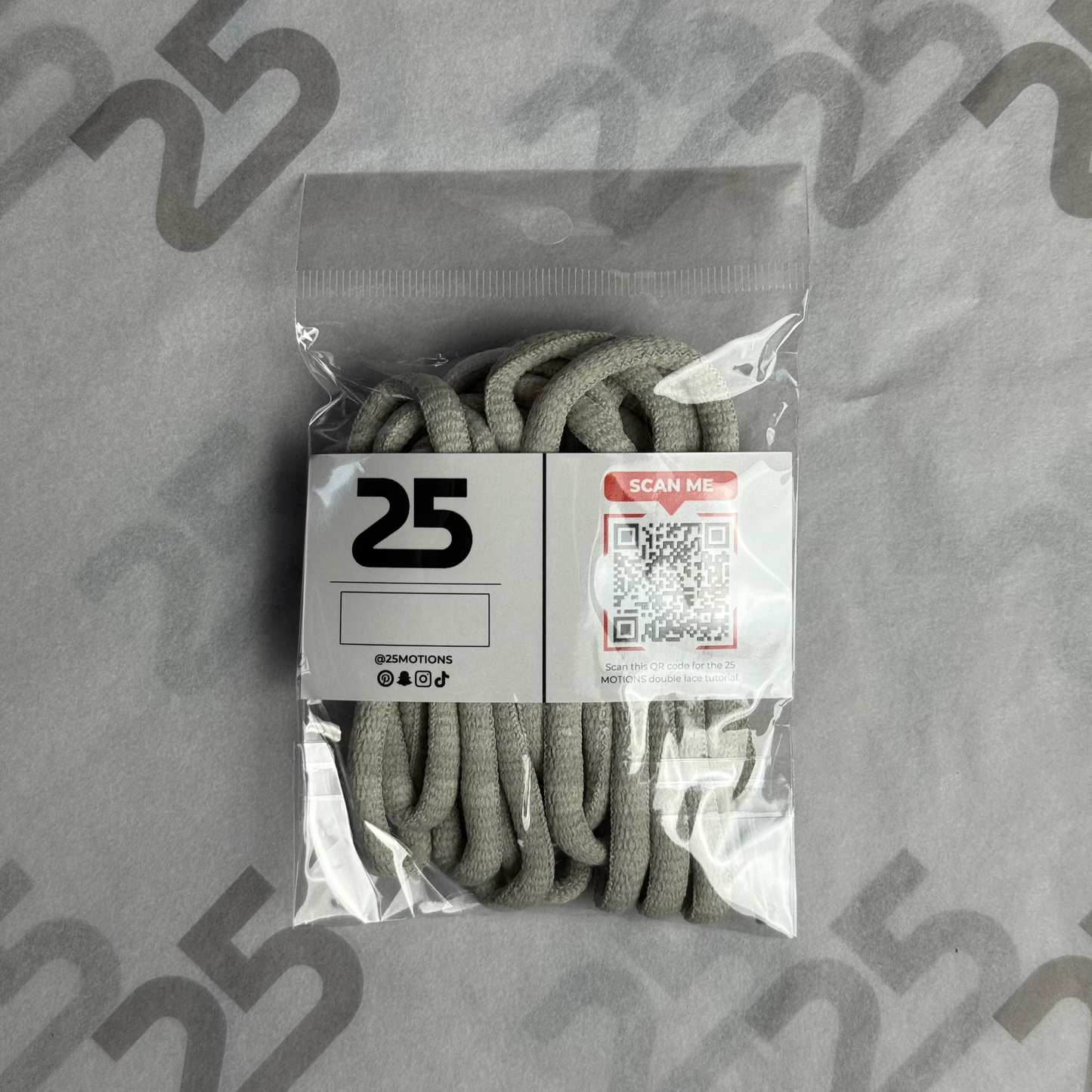 25Motions Oval Laces - Gray