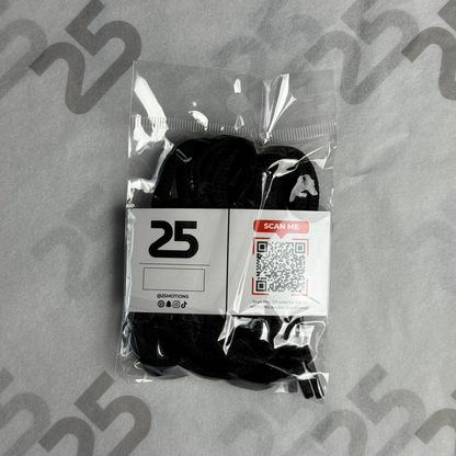 25Motions Oval Laces - Black